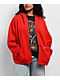Nike Sportswear Street Red Oversized Zip Hoodie - Thumbnail image 1 of 5
