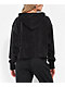 Nike Sportswear Velour Mod Black Crop Hoodie - Thumbnail image 2 of 3