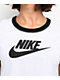 Nike Sportswear Vintage Black & White Ringer T-Shirt - Thumbnail image 3 of 4