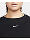 Nike Sportswear Women's Essential Black T-Shirt - Thumbnail image 3 of 4