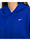 Nike Studio Blue Oversized Crop Zip Hoodie - Thumbnail image 3 of 6