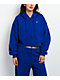Nike Studio Blue Oversized Crop Zip Hoodie - Thumbnail image 5 of 6