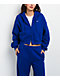 Nike Studio Blue Oversized Crop Zip Hoodie - Thumbnail image 1 of 6