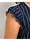 Ninth Hall Adrian Blue Pinstripe Button Up Top - Thumbnail image 5 of 5