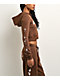 Ninth Hall Airbrush Afterlife Brown Crop Zip Hoodie - Thumbnail image 4 of 8