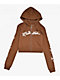 Ninth Hall Airbrush Afterlife Brown Crop Zip Hoodie - Thumbnail image 8 of 8