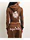 Ninth Hall Airbrush Afterlife Brown Crop Zip Hoodie - Thumbnail image 2 of 8