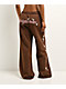 Ninth Hall Airbrush Afterlife Brown Wide Leg Sweatpants - Thumbnail image 2 of 11