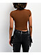 Ninth Hall Alina Brown Crop T-Shirt - Thumbnail image 2 of 4