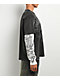 Ninth Hall All At Once Charcoal Wash & White 2fer Long Sleeve T-Shirt - Thumbnail image 4 of 8
