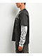 Ninth Hall All At Once Charcoal Wash & White 2fer Long Sleeve T-Shirt - Thumbnail image 5 of 8