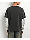 Ninth Hall All At Once Charcoal Wash & White 2fer Long Sleeve T-Shirt - Thumbnail image 2 of 8