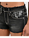 Ninth Hall Alyssia Black Wash Cutoff Denim Shorts - Thumbnail image 4 of 4
