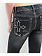 Ninth Hall Alyssia Cross Black Wash Mid Rise Bootcut Jeans - Thumbnail image 5 of 7