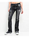Ninth Hall Alyssia Cross Black Wash Mid Rise Bootcut Jeans - Thumbnail image 1 of 7