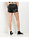 Ninth Hall Alyssia Crosses Black Wash Denim Shorts - Thumbnail image 2 of 6