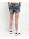 Ninth Hall Alyssia Crosses Blue Wash Denim Shorts - Thumbnail image 2 of 6