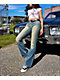Ninth Hall Alyssia Nailheads Blue Wash Bootcut Jeans - Thumbnail image 3 of 12