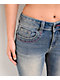 Ninth Hall Alyssia Pink Stitch Blue Wash Bootcut Jeans - Thumbnail image 4 of 6