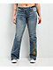 Ninth Hall Alyssia Printed Selfie Mid Rise Bootcut Jeans - Thumbnail image 4 of 7