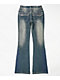 Ninth Hall Alyssia Rhinestone Scorn Blue Wash Bootcut Jeans - Thumbnail image 2 of 3