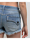 Ninth Hall Alyssia Shortie Sapphire Denim Shorts - Thumbnail image 4 of 10