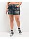Ninth Hall Alyssia Spears Dark Blue Wash Cutoff Mini Skirt - Thumbnail image 4 of 7