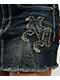 Ninth Hall Alyssia Spears Dark Blue Wash Cutoff Mini Skirt - Thumbnail image 5 of 7