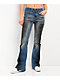 Ninth Hall Alyssia Wings Rider Light Blue Wash Mid Rise Bootcut Jeans - Thumbnail image 1 of 7