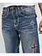 Ninth Hall Ambush Crosses Baked Medium Blue Wash Loose Fit Jeans - Thumbnail image 5 of 14