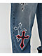 Ninth Hall Ambush Crosses Baked Medium Blue Wash Loose Fit Jeans - Thumbnail image 8 of 14