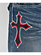 Ninth Hall Ambush Crosses Baked Medium Blue Wash Loose Fit Jeans - Thumbnail image 9 of 14