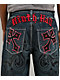 Ninth Hall Ambush Royal Cross Rhinestone Blue Wash Jeans - Thumbnail image 3 of 6