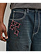 Ninth Hall Ambush Royal Cross Rhinestone Blue Wash Jeans - Thumbnail image 4 of 6