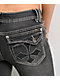 Ninth Hall Amiyah Black Wash Low Rise Bootcut Jeans - Thumbnail image 3 of 5