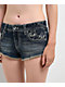 Ninth Hall Amiyah Blue Wash Denim Shorts - Thumbnail image 3 of 5