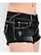 Ninth Hall Amiyah Lil Shorty Teen Spirit Black Wash Denim Shorts - Thumbnail image 6 of 7