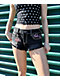Ninth Hall Amiyah Lil Shorty Teen Spirit Black Wash Denim Shorts - Thumbnail image 3 of 7