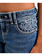 Ninth Hall Amiyah Reign Blue Wash Bootcut Jeans - Thumbnail image 4 of 7