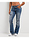 Ninth Hall Amiyah Reign Blue Wash Bootcut Jeans - Thumbnail image 1 of 7