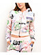 Ninth Hall Andover Pink Crop Zip Hoodie - Thumbnail image 1 of 5