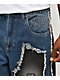 Ninth Hall Astray Double Destroy Black & Blue Loose Fit Jeans - Thumbnail image 3 of 6