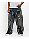 Ninth Hall Astray Double Destroy Black & Blue Loose Fit Jeans - Thumbnail image 1 of 6