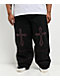 Ninth Hall Astray Pink & Black Thunderhead Wash Ultra Wide Patchwork Jeans - Thumbnail image 3 of 9