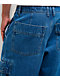 Ninth Hall Astray Strapped Blue Wash Ultra Wide Cargo Jeans - Thumbnail image 4 of 6