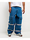 Ninth Hall Astray Strapped Blue Wash Ultra Wide Cargo Jeans - Thumbnail image 1 of 6
