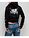 Ninth Hall Avani Black Thermal Crop Zip Hoodie - Thumbnail image 1 of 6