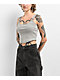 Ninth Hall Avivah Grey Ribbed Corset Tank Top - Thumbnail image 4 of 4
