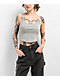 Ninth Hall Avivah Grey Ribbed Corset Tank Top - Thumbnail image 1 of 4
