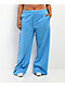 Ninth Hall Baddie Talk Blue Wide Leg Sweatpants - Thumbnail image 3 of 7